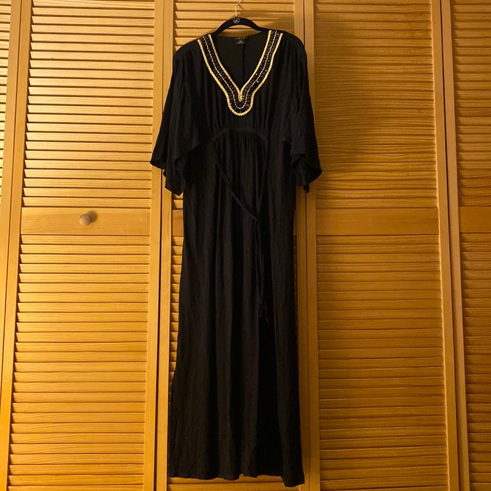 Black gold design dress